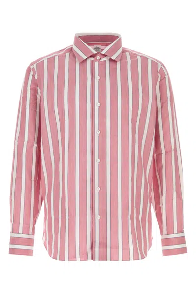 Junya Watanabe Embroidered Poplin Shirt In Pink