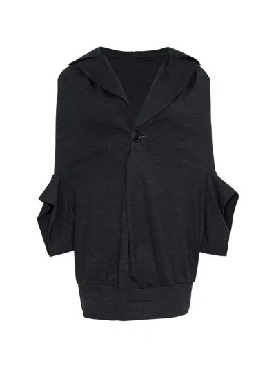 Junya Watanabe Exaggerated-silhouette Tailored Cardigan In Black
