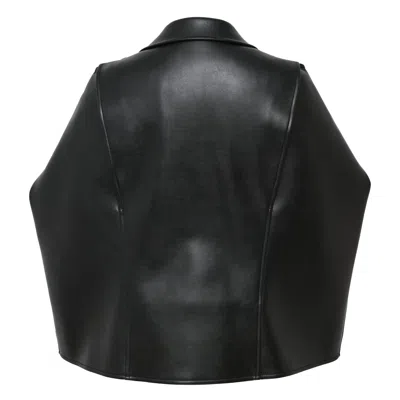 Junya Watanabe Fake Leather Jacket In Black
