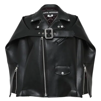 Junya Watanabe Fake Leather Jacket In Black