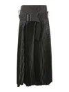 Junya Watanabe Pleated Long Skirt In Black