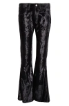 Junya Watanabe Velvet-finish Trousers In Black