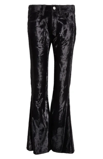 JUNYA WATANABE JUNYA WATANABE FAUX FUR & LEATHER FLARE PANTS