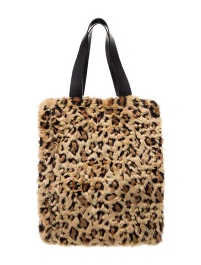 Pre-owned Junya Watanabe Faux Fur Tote In Neutrals