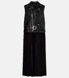 Junya Watanabe Sleeveless Long Jacket Belted Waist In Black