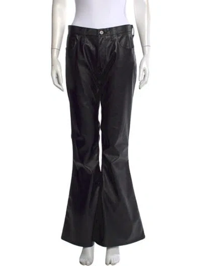 Pre-owned Junya Watanabe Faux Leather Flared Pants W/ Tags In Black