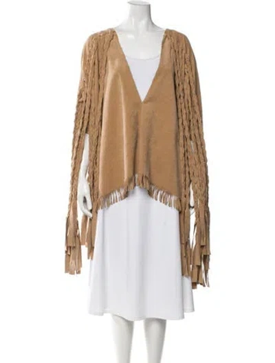 Pre-owned Junya Watanabe Faux Leather Striped Jacket In Neutral