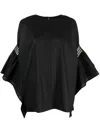 Junya Watanabe Faux-pearl-embellished Wool Blouse In Schwarz