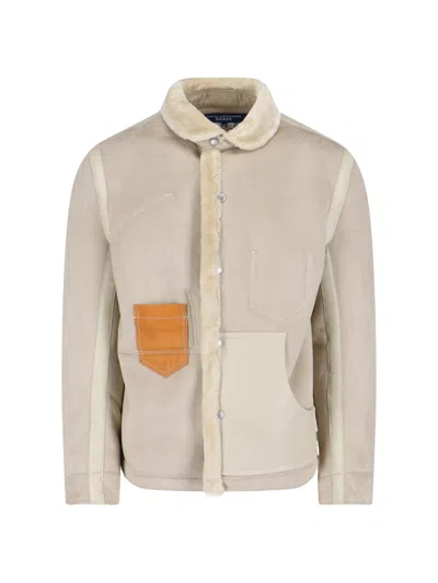 Junya Watanabe Faux Shearling Jacket In White