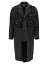 Junya Watanabe Patchwork Coat Featuring Multiple Pockets In Gray