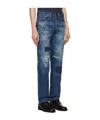 Junya Watanabe Indigo Distressed Jeans In Blue