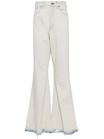 Junya Watanabe Flared Jeans In Blue