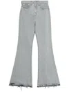 Junya Watanabe Flared Jeans With A Worn Effect In Black