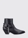 Junya Watanabe Python-effect Leather Western Ankle Boots With Chain In Black