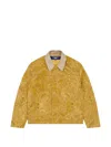 Junya Watanabe Floral Pattern Collar Relaxed Jacket In Gold