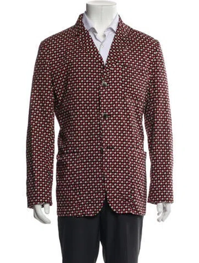 Pre-owned Junya Watanabe Floral Print Sport Coat In Multi