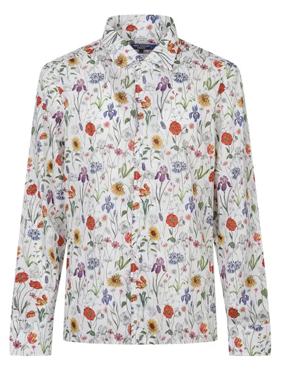 Junya Watanabe Floral Cotton Tailored Shirt In Multi
