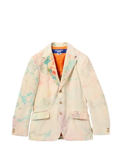 Junya Watanabe Floral-print Blazer In Neutral