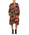 Junya Watanabe Flower Pattern Printed Shirt Dress In Multicolor