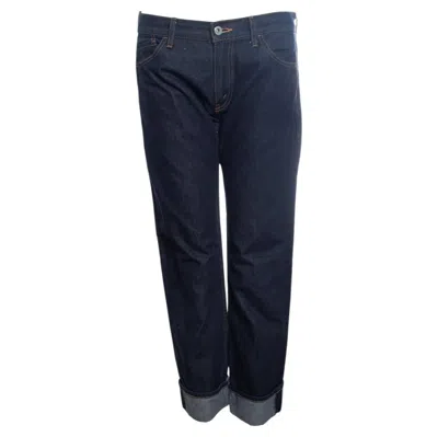 Pre-owned Junya Watanabe , Folded Ankle Indigo Dark Jeans In Blue