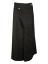 Junya Watanabe Wrap Front Skirt In Wool In Black