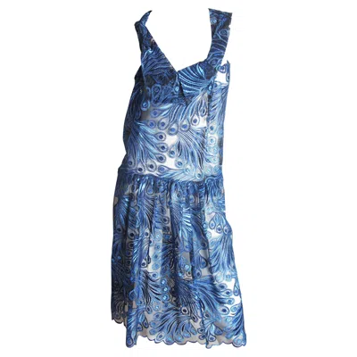 Pre-owned Junya Watanabe For Comme Des Garcons Lace Dress, Runway In Blue