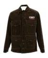 Junya Watanabe Cotton Urethane Flocky Denim Filson Jacket In Brown