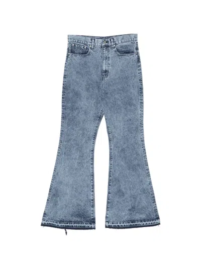 Junya Watanabe Frayed-hem Jeans In Blue