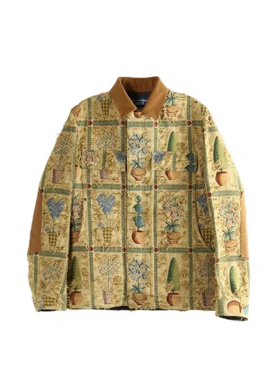 Junya Watanabe Fringed Print Jacket In Multi