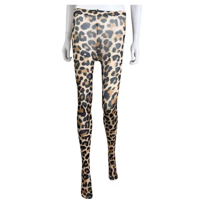 Pre-owned Junya Watanabe F/w 2020 Leopard Print Leggins In Gray