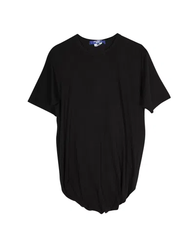 Junya Watanabe Gathered Detail T-shirt In Black Cotton
