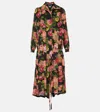 Junya Watanabe Georgette And Jersey Midi Dress In Black