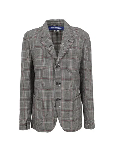 Pre-owned Junya Watanabe Glen Check Blazer In Grey