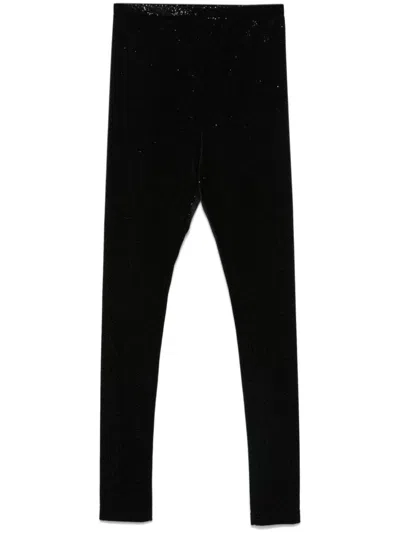 Junya Watanabe Glitter Leggings In Black