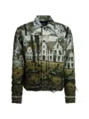 Junya Watanabe Collared Jacquard Jacket Graphic Print Pockets In Green
