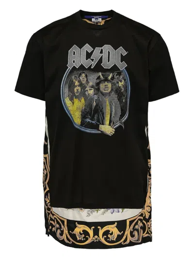 Junya Watanabe T-shirt Mit Grafischem Einsatz In Black