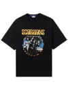 Junya Watanabe Cotton Scorpions Crew Neck T-shirt With Print In Black