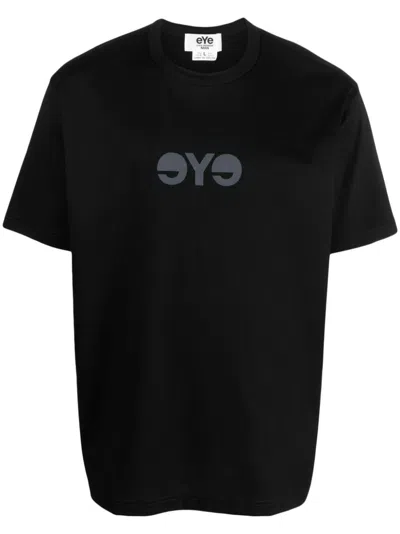 Junya Watanabe Graphic-print Cotton T-shirt In Schwarz