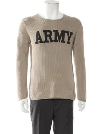 Pre-owned Junya Watanabe Graphic Print Crew Neck Pullover In Neutral