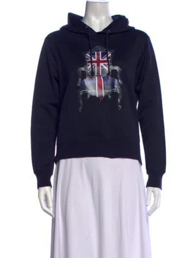 Pre-owned Junya Watanabe Graphic Print Crew Neck Sweater In Blue