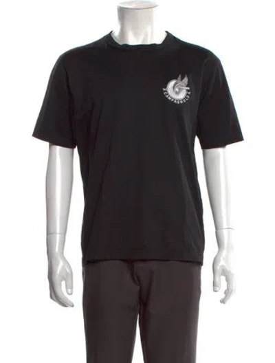 Pre-owned Junya Watanabe Graphic Print Crew Neck T-shirt In Black