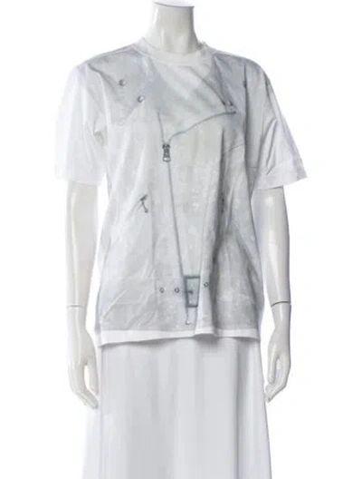 Pre-owned Junya Watanabe Graphic Print Crew Neck T-shirt In Neutral