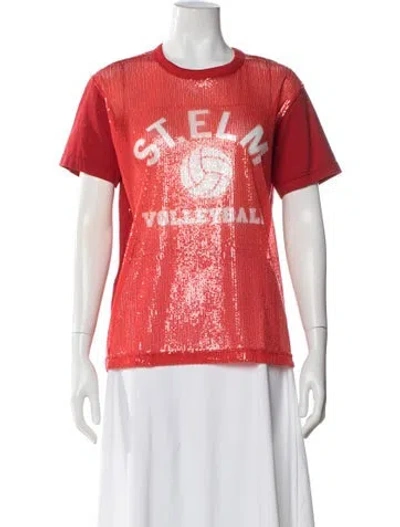 Pre-owned Junya Watanabe Graphic Print Crew Neck T-shirt In Red