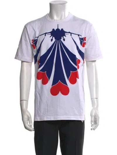 Pre-owned Junya Watanabe Graphic Print Crew Neck T-shirt In White