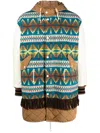 Junya Watanabe Graphic-print Hooded Parka In Brown