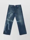 Junya Watanabe Graphic Print Trousers With Adjustable Strap And Five Pockets