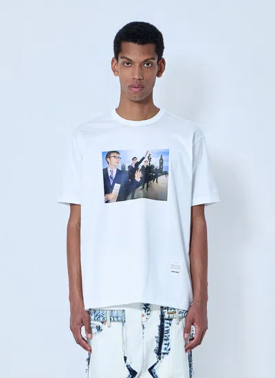 Junya Watanabe Graphic Print T-shirt In White