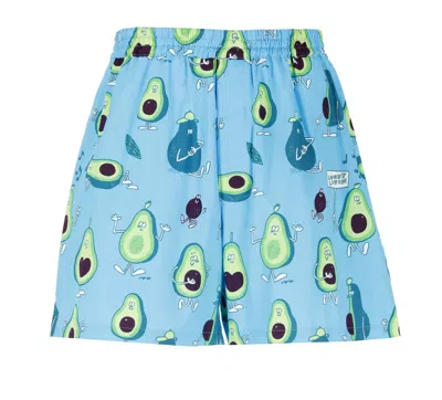 JUNYA WATANABE GRAPHIC-PRINTED ELASTICATED WAISTBAND SHORTS