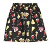 Junya Watanabe Graphic-printed Elasticated Waistband Shorts In Bk/yl/rd