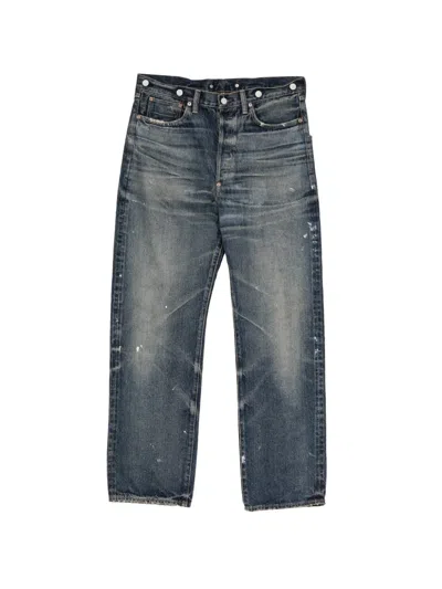 Junya Watanabe Graphic-print Jeans In Blue